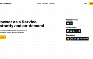BlitzBrowser landing page