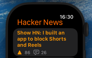 HackerNewsWatch screenshot 1