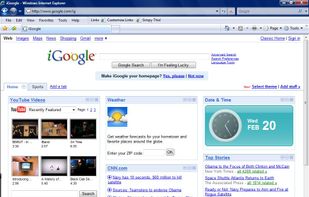 iGoogle screenshot 1