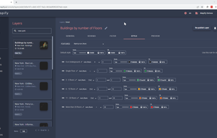 Style your layers according to the values of the data attributes, which will allow you to present location data visualizations to your users in a way that is readable and attractive. No need to code, just drag-and-drop.