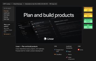 CRFT Lookup report of https://linear.app