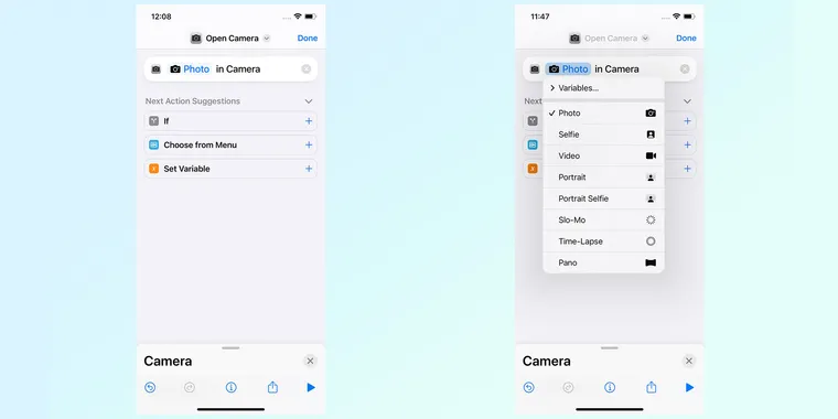 iOS 17 Beta updates Apple's Shortcuts app with new Camera actions image