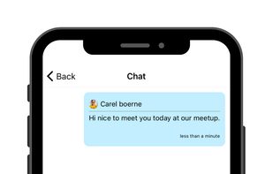 Secure Chat inbuilt inside the app 