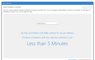 O&O FileErase screenshot 2