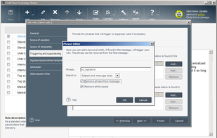 Advanced email signature control options