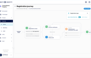 Next Identity's no-code journeys builder