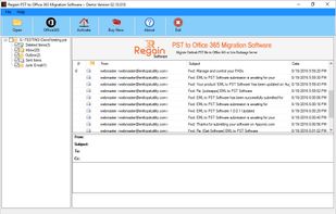 Regain PST to Office 365 Migration screenshot 2