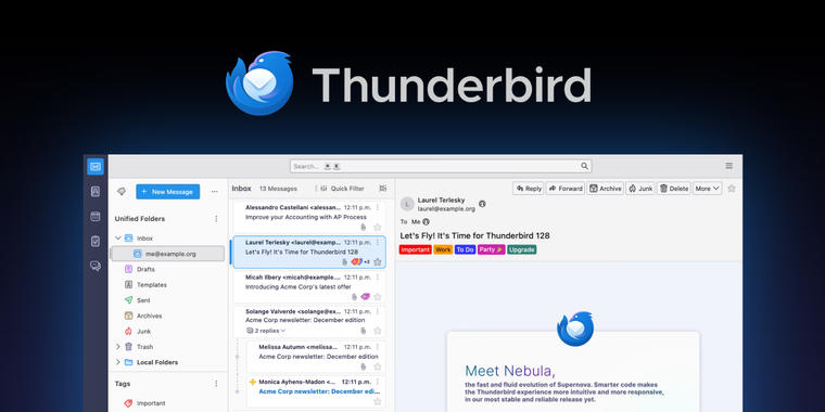 Thunderbird 138 adds in-notification email controls, enhanced high-contrast mode, and more image