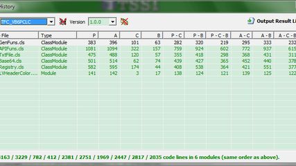 VB 6 Pure Code Lines Calculator screenshot 1