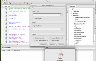 Padre running on OS X Leopard