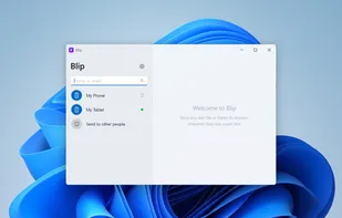 Main screen of the Blip app for Windows in Light Mode