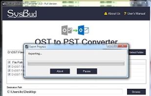 SysBud OST to PST Converter screenshot 3