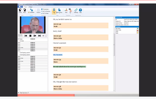 Transcript editing interface