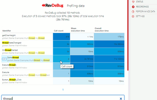 Performance Profiling
Monitor your application for errors and performance bottlenecks with ease!