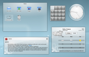 Widgets in the KDE Workspace