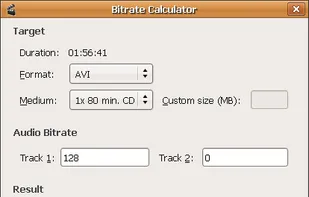 Bitrate/size calculator