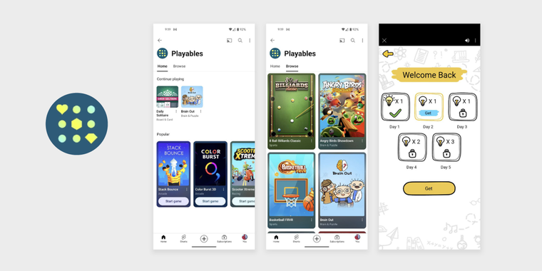 YouTube Premium launches 'Playables' with game streaming for over 30 mini-games image
