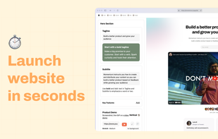 launch a website in seconds with nocode