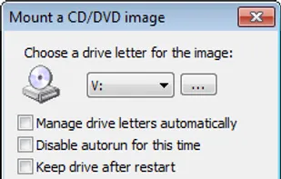 "Select drive letter & mount"-Dialog