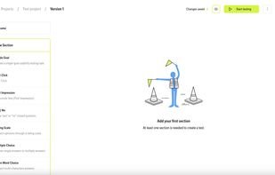 Select the 1st section for your User Test