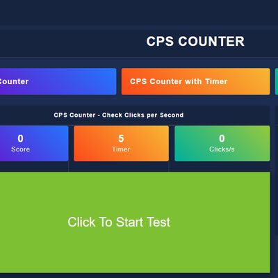 Clicks Per Second (CPS) Counter [OPENSOURCE]