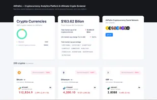 Track the top 200 cryptocurrencies with real-time data, AI insights, and smarter analytics — all in one place.