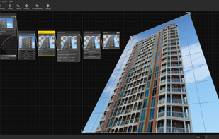 Perform geometric adjustments like changing perspective