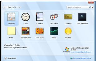 Microsoft Gadgets screenshot 1