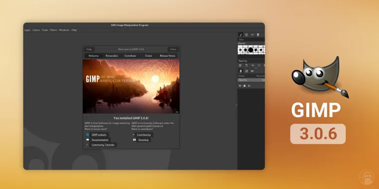 GIMP 3.0.6 improves theme integration, filter workflows, and file support image