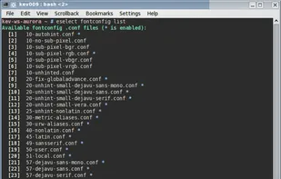 fontconfig screenshot 1