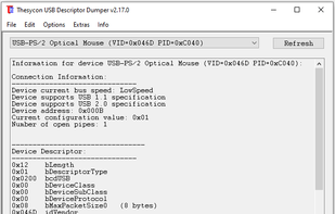 Thesycon USB Descriptor Dumper screenshot 1