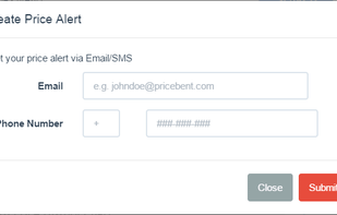PriceBent.com screenshot 2