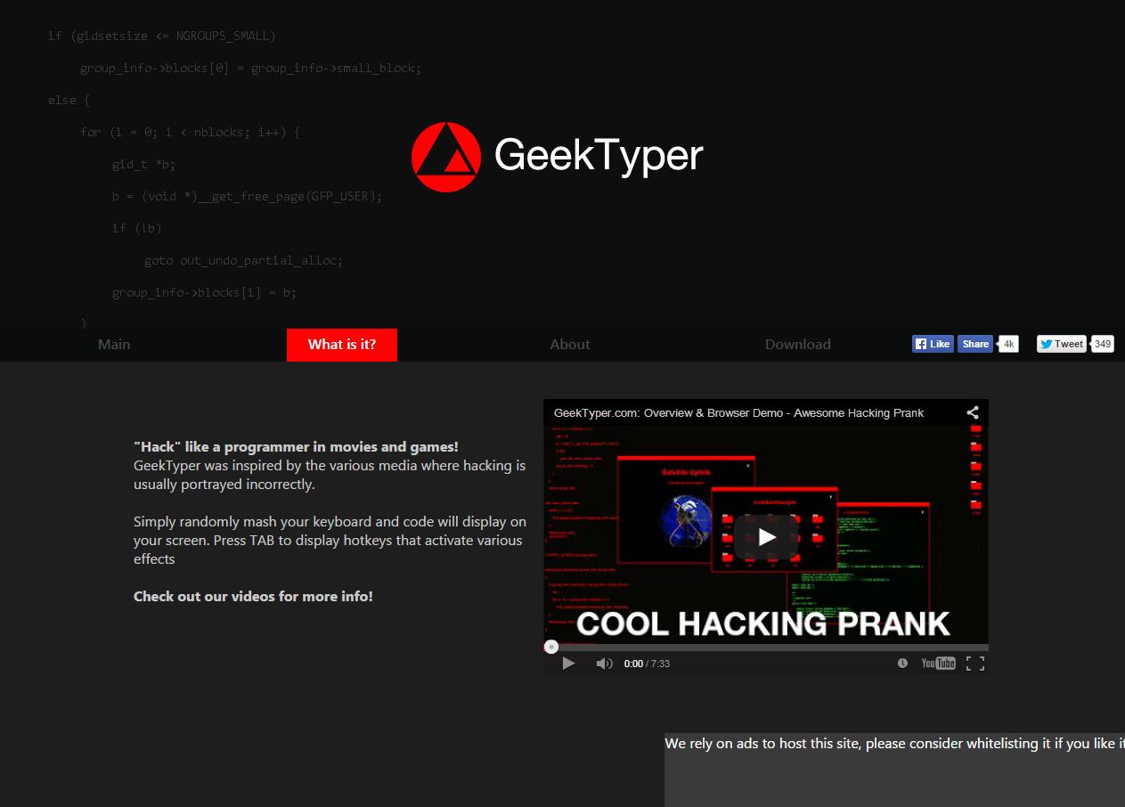 GEEKTyper.com - Hacking Simulator