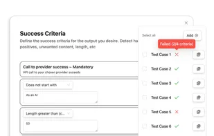 Test cases for AI prompts