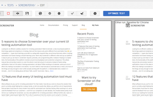 Test View - No difference was detected by Screenster