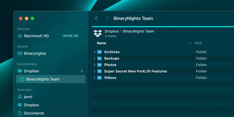 ForkLift 4.1.8 released with Dropbox Teams support and new file management features image