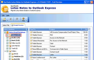 After Scan process software will show Lotus Notes Database