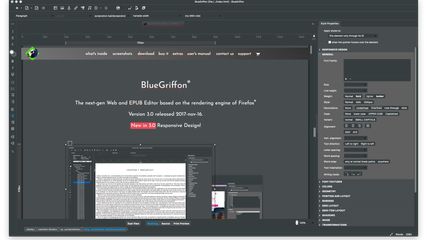 BlueGriffon editing the BlueGriffon website