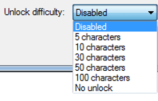 Varying unlock difficulty