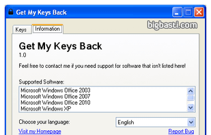 Keys Back for Windows and MS Office