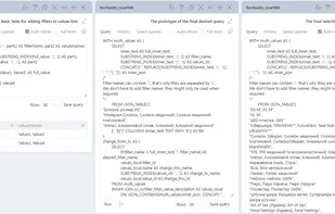 A unique way to construct complex queries step by step and side by side