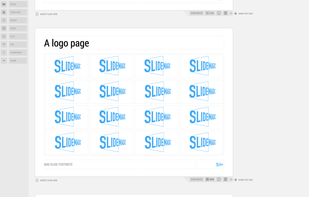 Example of a template for a logo page