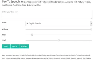 TextToSpeech.io screenshot 1