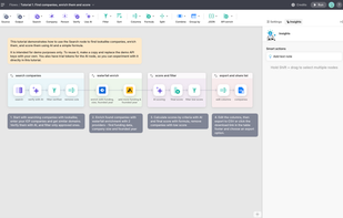 Make a custom workflow. Search companies, enrich them ans score.