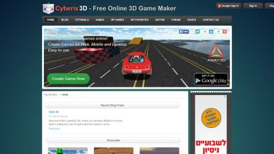Cyberix3D Website - www.gamemaker3d.com