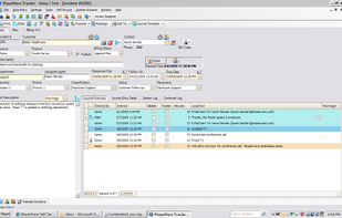PhaseWare Tracker Incident Management Screen