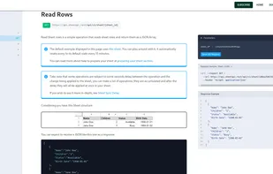 Sheet API screenshot 1