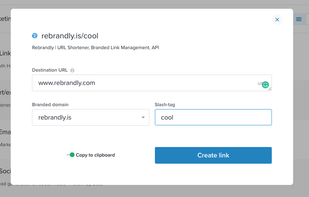 Rebrandly screenshot 1