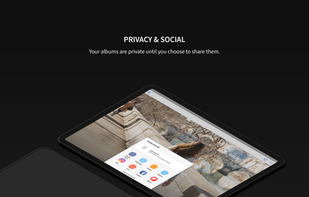 Your albums are private until you choose to share them.