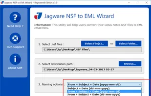 Jagware NSF to EML Wizard screenshot 3